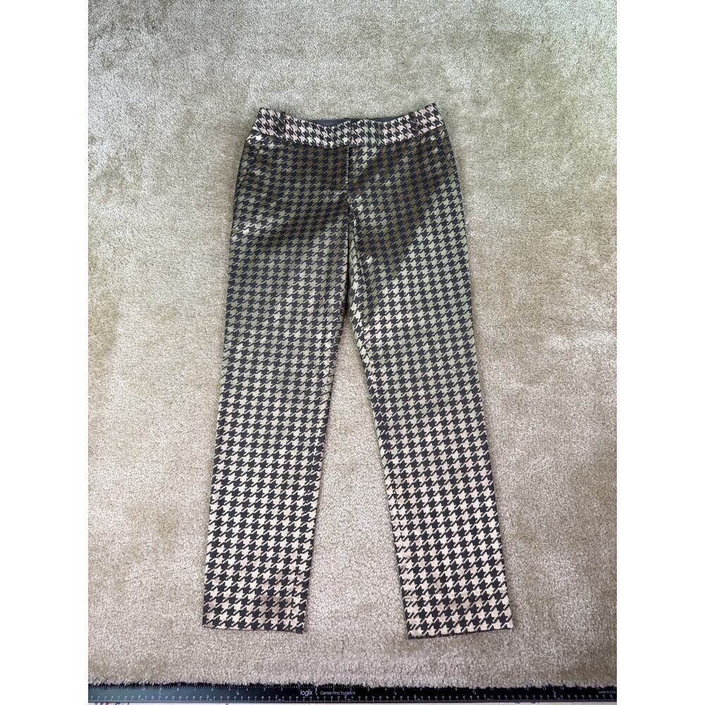 The Limited Dress Pants Cassidy Fit Women's Size 0 Gold Houndstooth C203